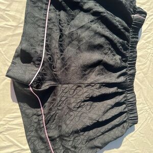 Victoria's Secret Black Athletic Shorts with Pink Piping